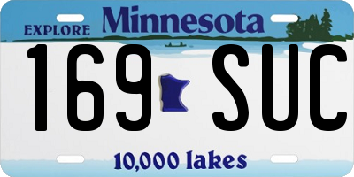 MN license plate 169SUC