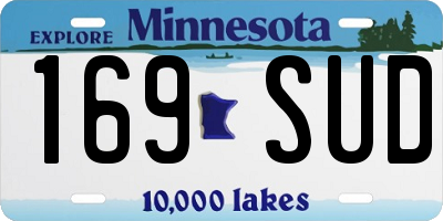 MN license plate 169SUD