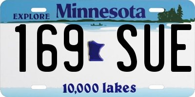 MN license plate 169SUE