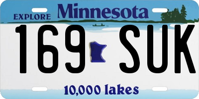 MN license plate 169SUK