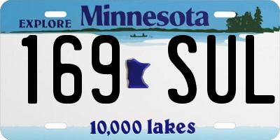 MN license plate 169SUL