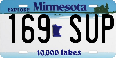 MN license plate 169SUP
