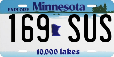 MN license plate 169SUS