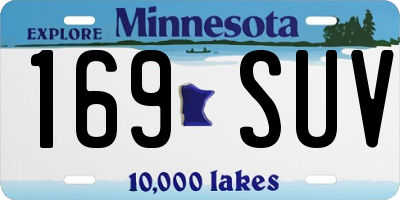 MN license plate 169SUV