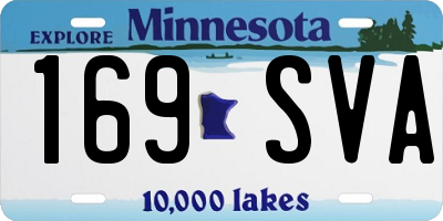 MN license plate 169SVA
