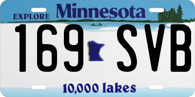 MN license plate 169SVB