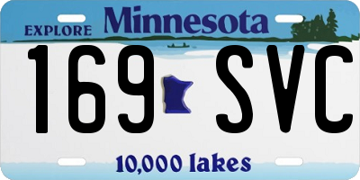 MN license plate 169SVC