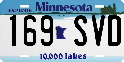 MN license plate 169SVD