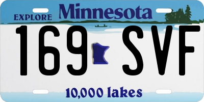 MN license plate 169SVF