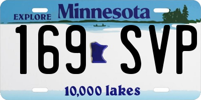 MN license plate 169SVP