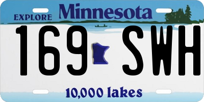 MN license plate 169SWH