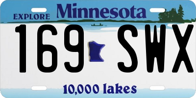 MN license plate 169SWX