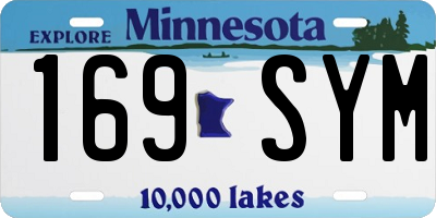 MN license plate 169SYM