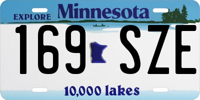 MN license plate 169SZE