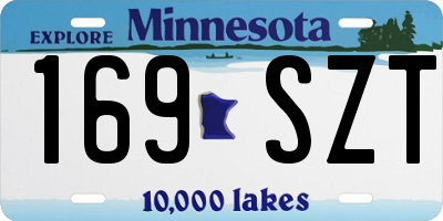 MN license plate 169SZT
