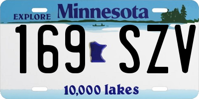 MN license plate 169SZV