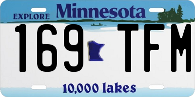 MN license plate 169TFM