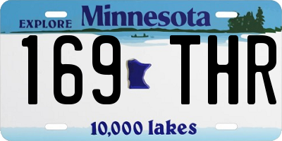 MN license plate 169THR