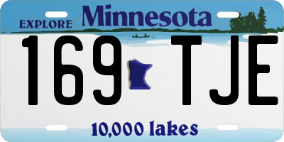 MN license plate 169TJE