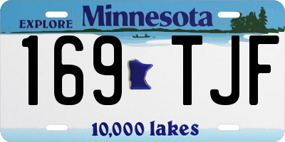 MN license plate 169TJF