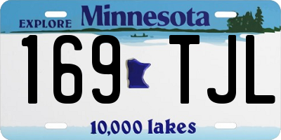 MN license plate 169TJL