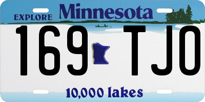 MN license plate 169TJO
