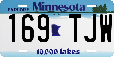 MN license plate 169TJW