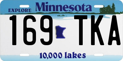 MN license plate 169TKA