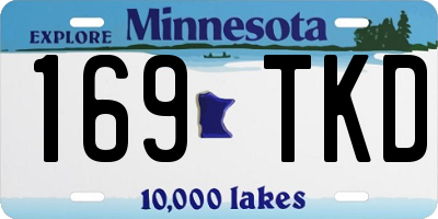 MN license plate 169TKD