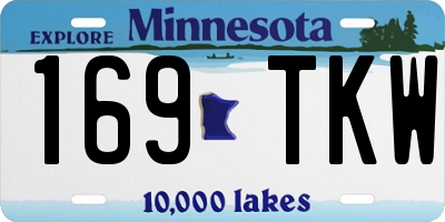MN license plate 169TKW