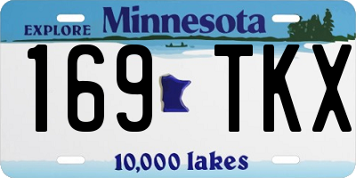 MN license plate 169TKX