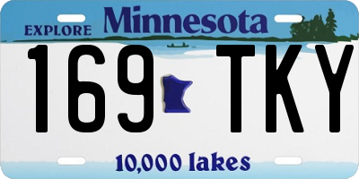 MN license plate 169TKY