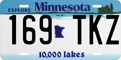MN license plate 169TKZ