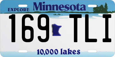MN license plate 169TLI