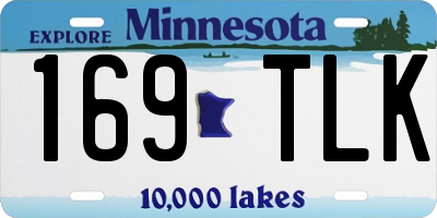 MN license plate 169TLK