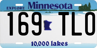 MN license plate 169TLO