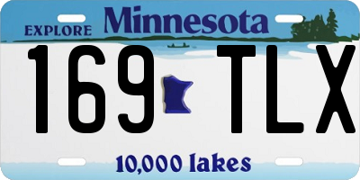 MN license plate 169TLX