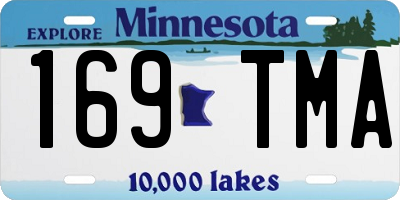 MN license plate 169TMA