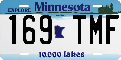 MN license plate 169TMF