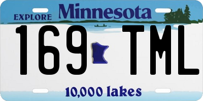 MN license plate 169TML