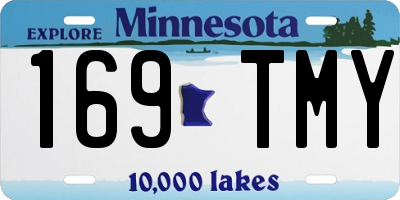 MN license plate 169TMY
