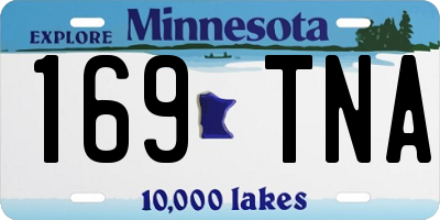 MN license plate 169TNA