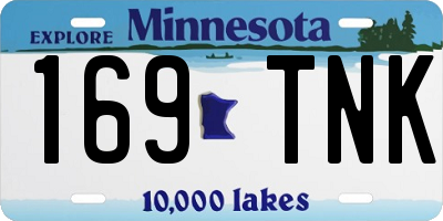 MN license plate 169TNK