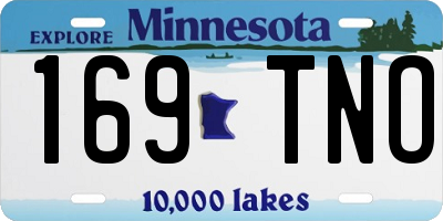 MN license plate 169TNO