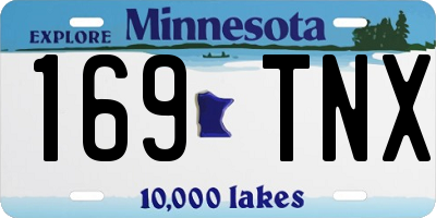 MN license plate 169TNX