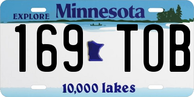 MN license plate 169TOB