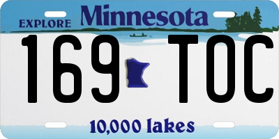 MN license plate 169TOC