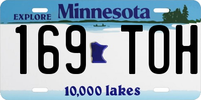 MN license plate 169TOH