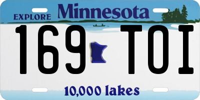 MN license plate 169TOI