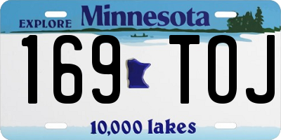 MN license plate 169TOJ